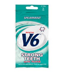 Produktbild V6 Fluor Spearmint 60 st