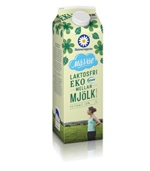 Produktbild Mjölk Mellan Laktosfri Eko 6x1L